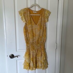 Ramy Brook yellow mini Silk Dress